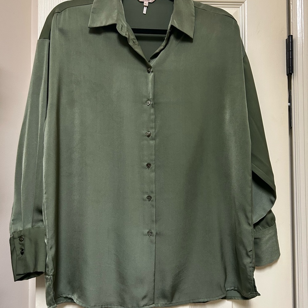 Women’s olive green blouse